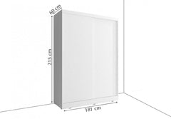 Arti 3 - 2 Sliding Door Wardrobe 181cm