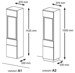 Aura Tall Display Cabinet 37cm