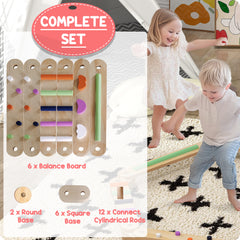 AIYAPLAY Wooden Balance Beam for Kids, Balance, Coordination, Agility