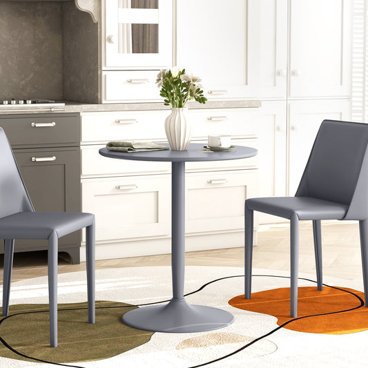 HOMCOM 75H x â70cm Two-Person Minimalistic Dining Table - Grey