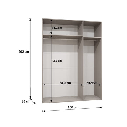 Alicante II Hinged Door Wardrobe 150cm