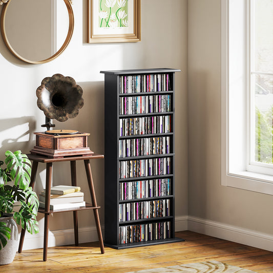 HOMCOM 360 CD Storage Unit - Black