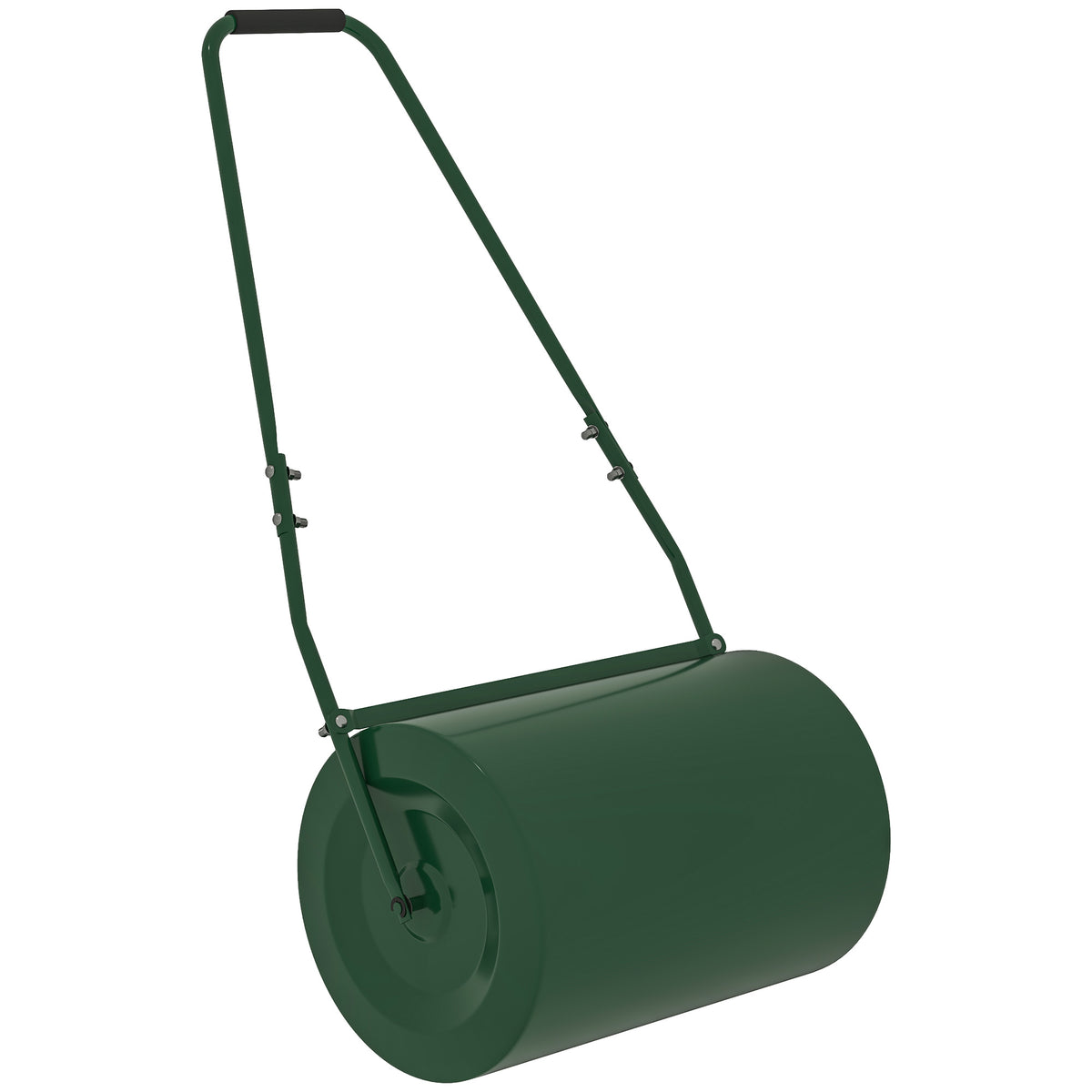 Outsunny 63 L Heavy Duty Water Or Sand Filled â30cm Garden Steel Lawn Roller Drum - Dark Green