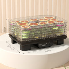 HOMCOM 40-70√¢‚Äû∆í Six-Tray Food Dehydrator - Black