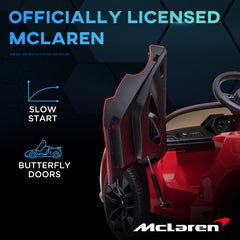 سيارة كهربائية للأطفال مرخصة من HOMCOM McLaren، مع جهاز تحكم عن بعد - أحمر