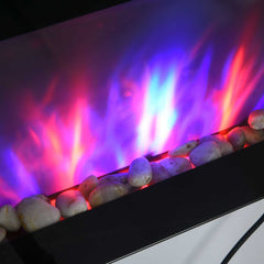 HOMCOM 1000W/2000W Electric Wall Fireplace w/ LED Flame Effect Timer Remote Sleek Stylish Safe Home Heating 20-25√£≈Ω¬°