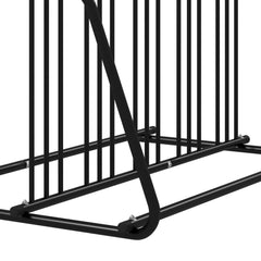 DURHAND Bike Stand, Double-sided Bike Rack for 6 Bicycles, Bike Floor Stand for Kids/Mountain/Road Bikes, Garage Indoor Outdoor Use