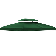 Outsunny Gazebo Roof Replacement, for 3 x 4m Frames - Green