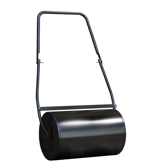 DURHAND 38L Heavy Duty Water or Sand Filled Garden Steel Lawn Roller Drum â50cm Black