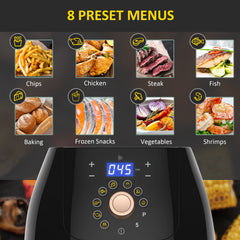 HOMCOM 5.5L 1700W Air Fryer, with Digital Display, 80-200√¢‚Äû∆í Temperature