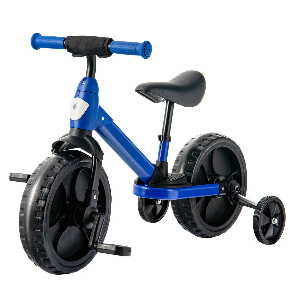 4-in-1 Kids Training Balance Bike with Training Wheels-Blue