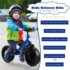 4-in-1 Kids Training Balance Bike with Training Wheels-Blue