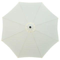 Outsunny Garden 3(m) Parasol Umbrella, Outdoor Market Table Umbrella Sun Shade Canopy with 8 Ribs, Easy Push to Open, Cream