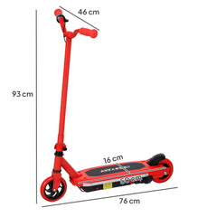 AIYAPLAY Electric Scooter for Ages 6-14, with Colourful Light and Electric Brake, Electric Scooter E Scooter, Up to 10 KM/H & 8 KM, Red