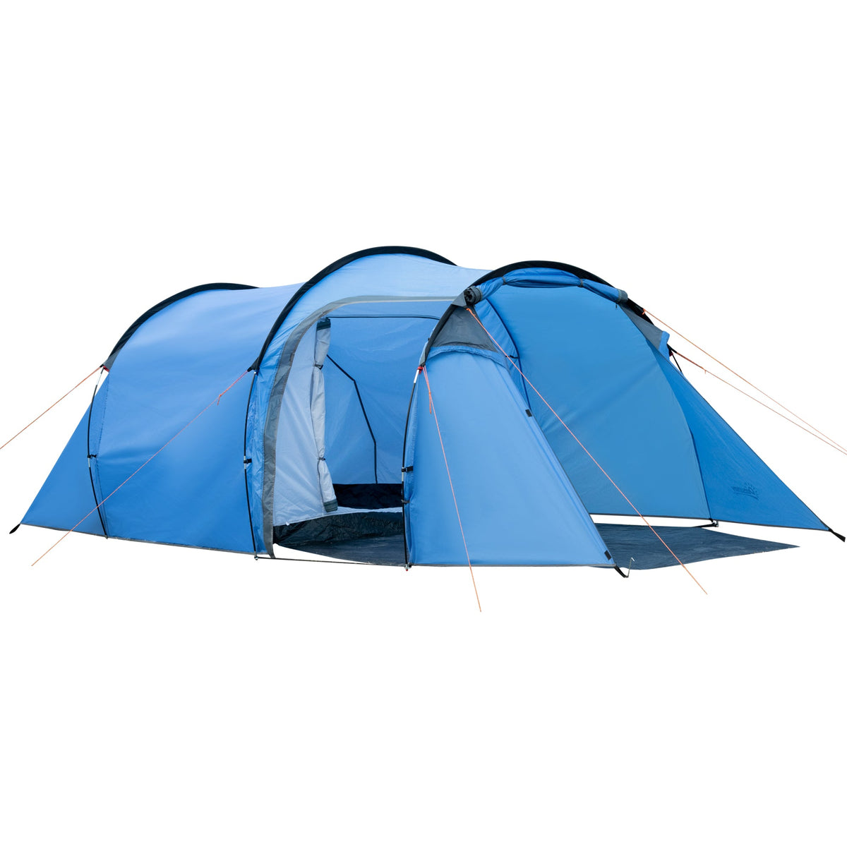 Outsunny 2 Room Tent with Vestibule, Weather-Resistant Camping Tent with Air Vents for Fishing Hiking, Sky Blue