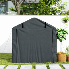 Outsunny 2.2 x 1.6 m Garden Storage Tent, Waterproof Anti-UV Bike Tent with Roll-up Zipper Door, Galvanised Outdoor Storage Shelter Carport for Bike, Motorbike, Garden Tools, Dark Grey