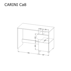 Carini CA8 Computer Desk 120cm