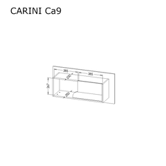 رف حائط كاريني CA9 100 سم