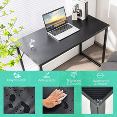 100x50x75cm Wooden Computer Desk for Home Office Bedroom-Black