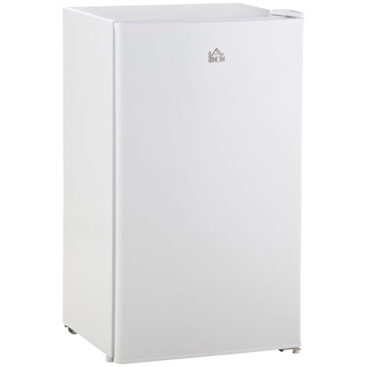 HOMCOM 91 Litre Freestanding Under Counter Fridge Freezer, Small Fridge with Chiller Box, Adjustable Thermostat, 47.5cm Wide, White