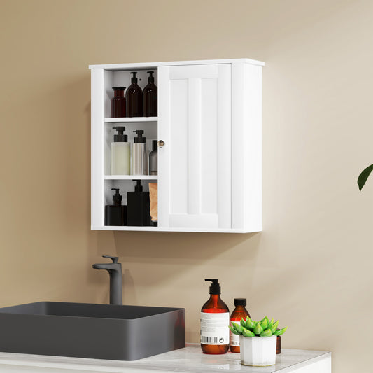 HOMCOM Clean and Simple Bathroom Storage Cabinet - White