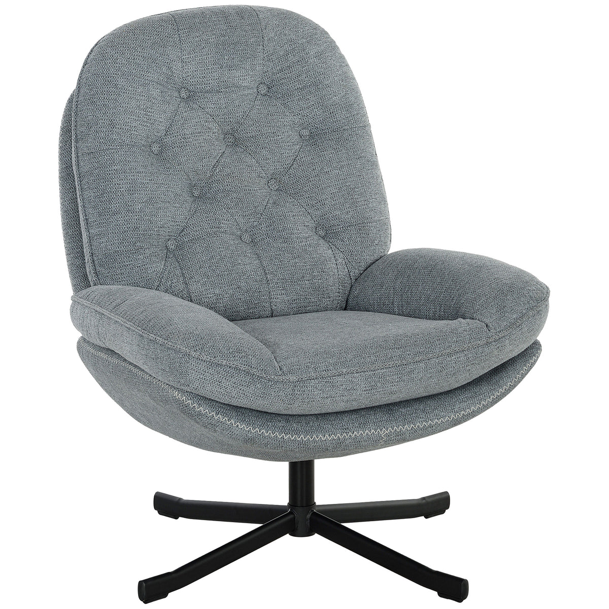 HOMCOM Relaxed Swivel Armchair - Grey