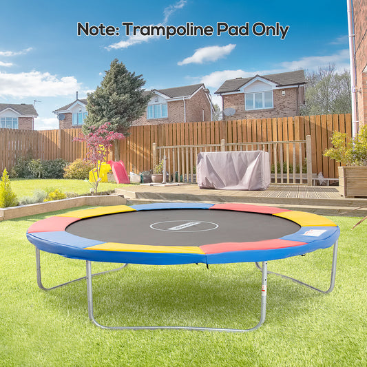 HOMCOM 10FT Trampoline Pad, 305cm Trampoline Accessories Surround Safety Pad Foam Padding Pads Replacement Spare, Multi-Colour