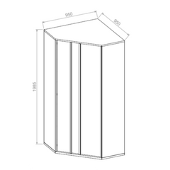 Imola IM-01 Corner Wardrobe 95cm