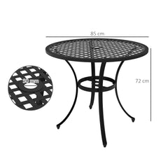 Outsunny Round Aluminium Table, with √¢≈í‚Ç¨50mm Parasol Hole