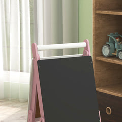 AIYAPLAY Three-In-One Easel for Kids, with Paper Roll, Adjustable Height - Pink