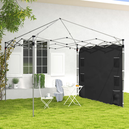 Outsunny 195 x 295cm Replacement Gazebo Sidewall - Black