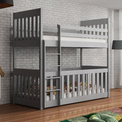 Wooden Bunk Bed Cris with Cot Bed