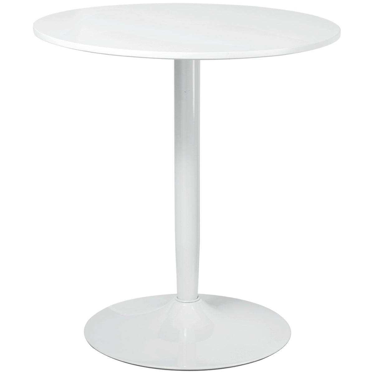 HOMCOM 75H x 70cm Two-Person Minimalistic Dining Table - White