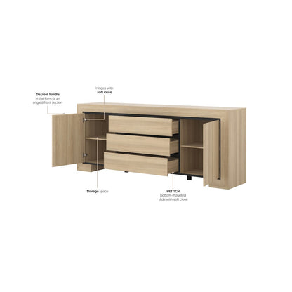 Cuba 25 Sideboard Cabinet 225cm