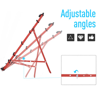 HOMCOM Rebounder Net, Practise Kickback Goal, for Teens, Adults Training - Red