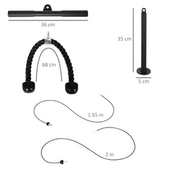 SPORTNOW Cable Machine Pulley System, Lats Pull Down System, with DIY Loading Weight Pin