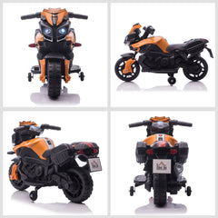 HOMCOM Kids Electric Motorbike 6V Ride on Motorcycle Vehicle w/ Lights Horn Sounds for 1.5-4 Years Old Orange