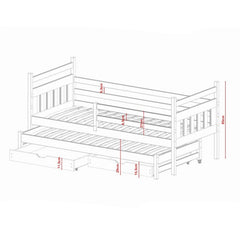 Daniel Double Bed with Trundle