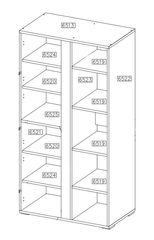 Davos D2 Tall Display Cabinet 90cm