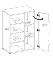 Davos 15 Highboard Cabinet 86cm