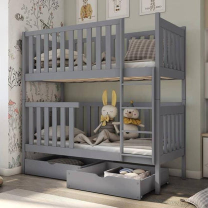 Wooden Bunk Bed David with Storage