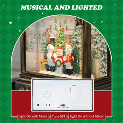 HOMCOM Lantern-Style Music and Lights Snow Globe