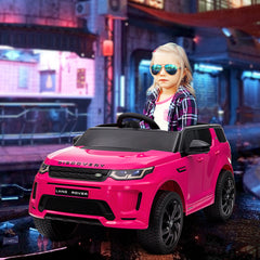 AIYAPLAY Licensed Land Rover Discovery Sport, 12V Kids Ride on Car w/ Remote Control, Lights, Music, Horn, for 3-6 Years, Pink