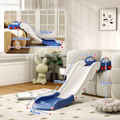 AIYAPLAY Kids Slide for Couch, Bed, Sofa, with Extended Length, Easy to assemble and Store, White and Blue