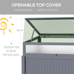 Outsunny Raised Garden Bed 2-IN-1 Wood Cold Frame Greenhouse with Elevated Garden Box, Openable Top for Flowers, Vegetables, Plants, Grey