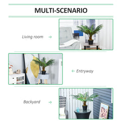 Outsunny 60cm/2FT Artificial Palm Tree Decorative Plant 8 Leaves with Nursery Pot, Fake Tropical Tree for Indoor Outdoor D√É¬©cor