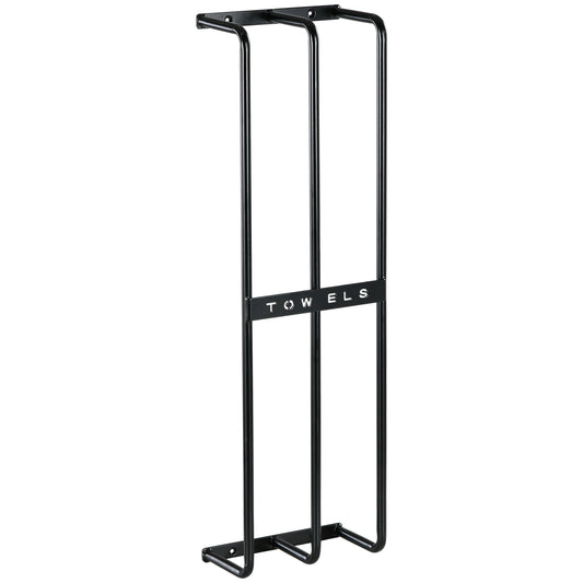 HOMCOM Six Large Towel Metal Holder, with Mounting Accessories