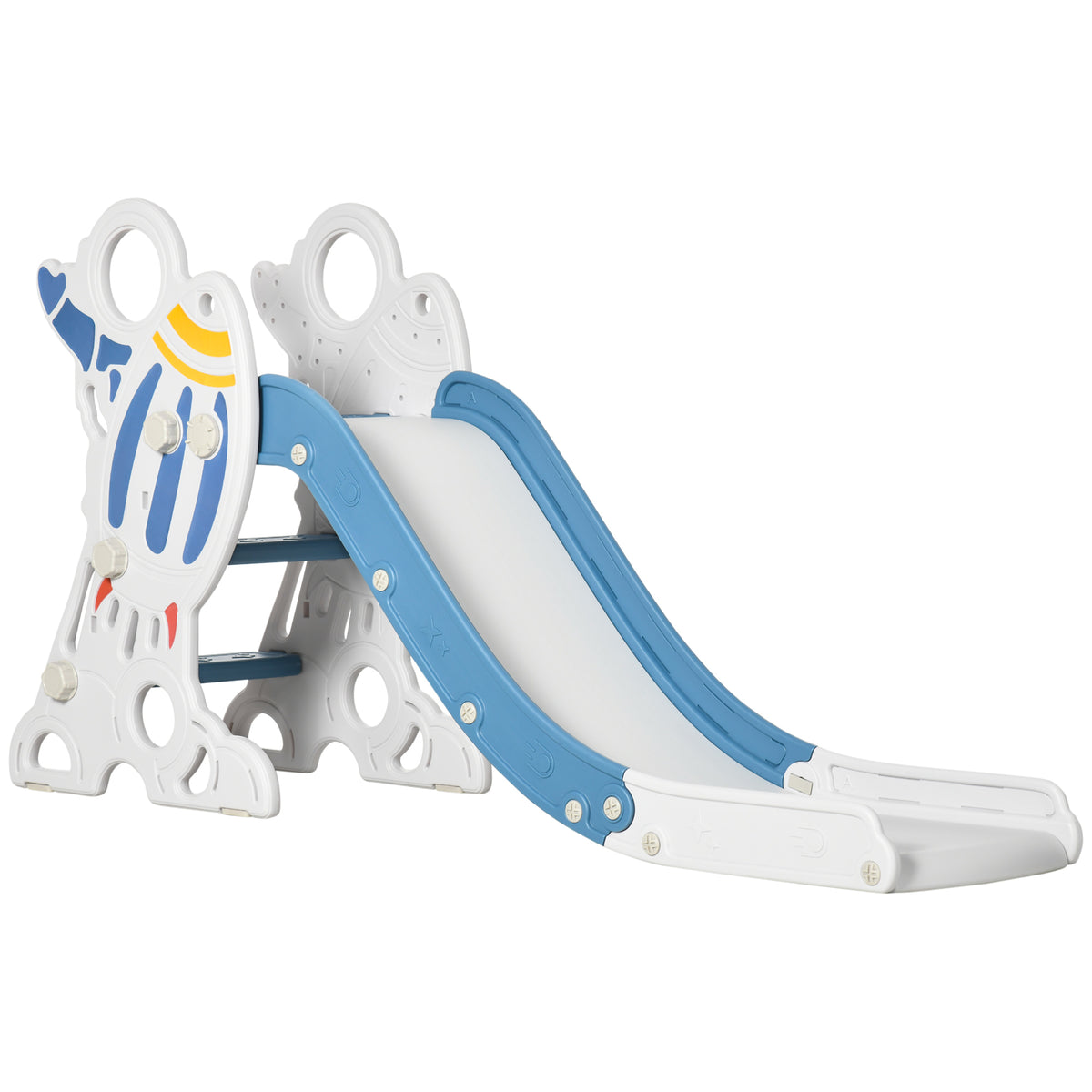 AIYAPLAY Space-Themed Baby Slide, Indoor Freestanding Kids Slide, for Ages 1.5-3 Years - Blue