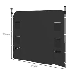 Outsunny 195 x 295cm Replacement Gazebo Sidewall - Black