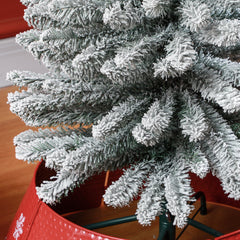 HOMCOM 7ft Artificial Snowy Pencil Christmas Tree - White